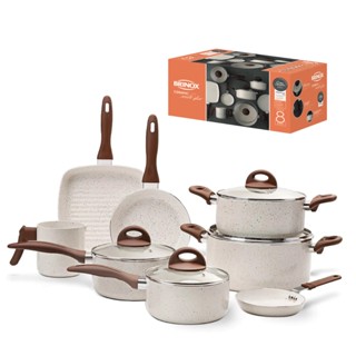 Conjunto De Panelas 8 Peças Vanilla Ceramic Life Smart Plus