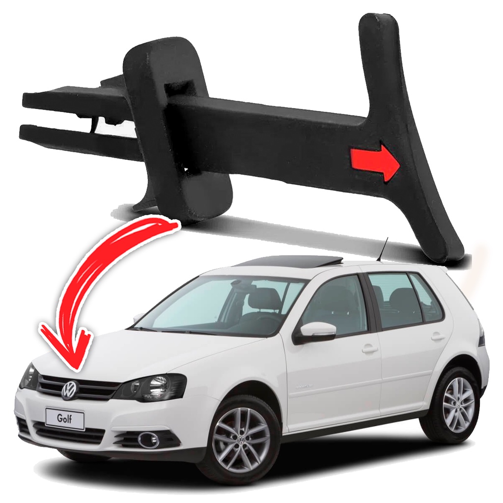 Haste Puxador Lingueta Longa Capo Vw Golf 2008/2014