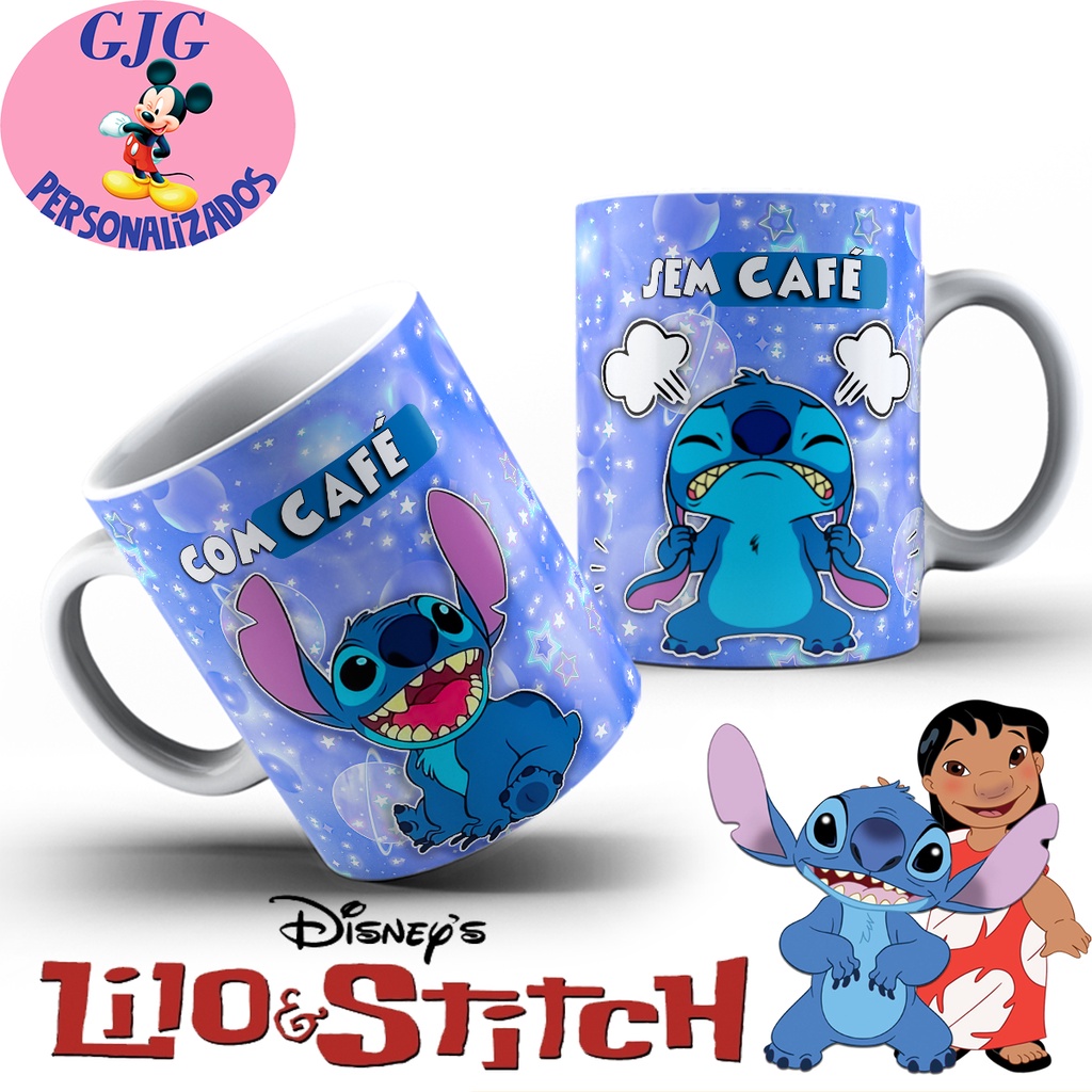 Caneca Personalizada Stitch Lilo com Café sem Café vários modelos