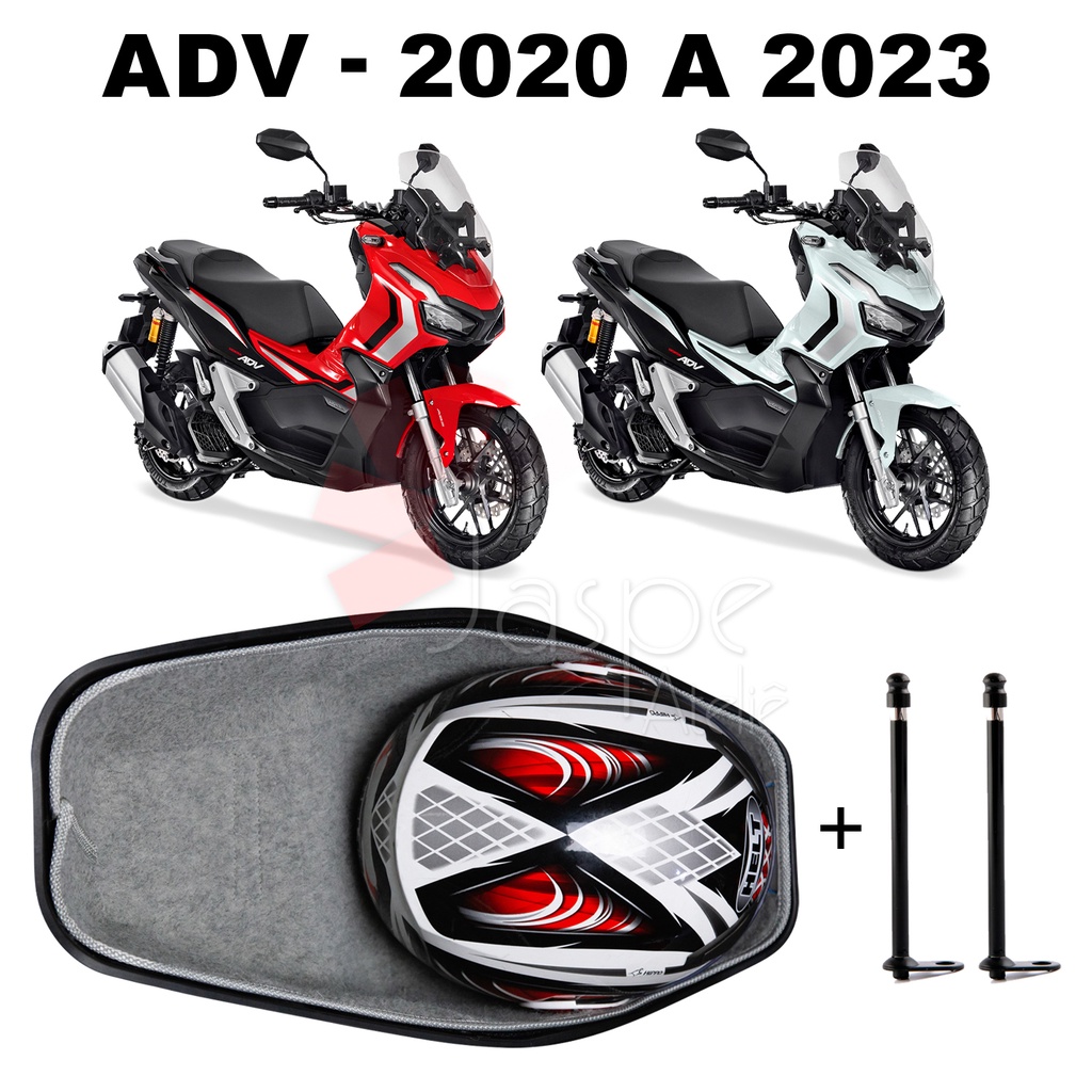 Forração Honda ADV 150 2020 2021 2022 2023 2024 Baú Forro Cinza Scooter + 2 Antena