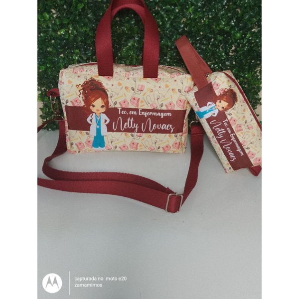 kit bolsa transversal G+ estojo em Oferta na Shopee