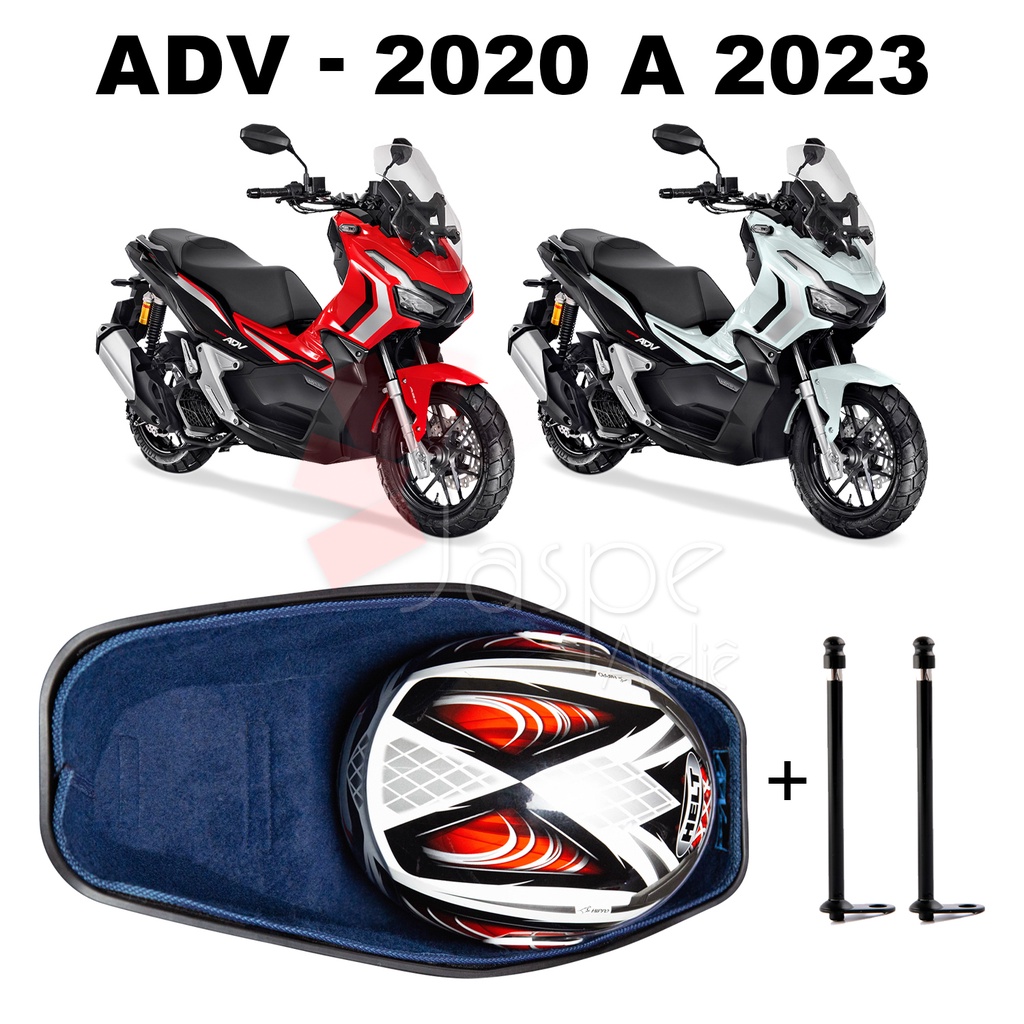 Forração Honda ADV 150 2020 2021 2022 2023 2024 Baú Forro Azul Scooter + 2 Antena