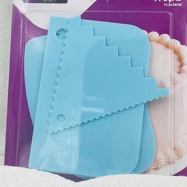 OFERTA Conjuntos 4 Raspador Raspadores Profissional Para Bolo Confeiteiro E Espátula Universal
