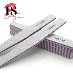 KIT Lixa Unha Bumerangue Lavável 100/180 Profissional (3/6/12/22) Unha Alongamento Gel Fibra