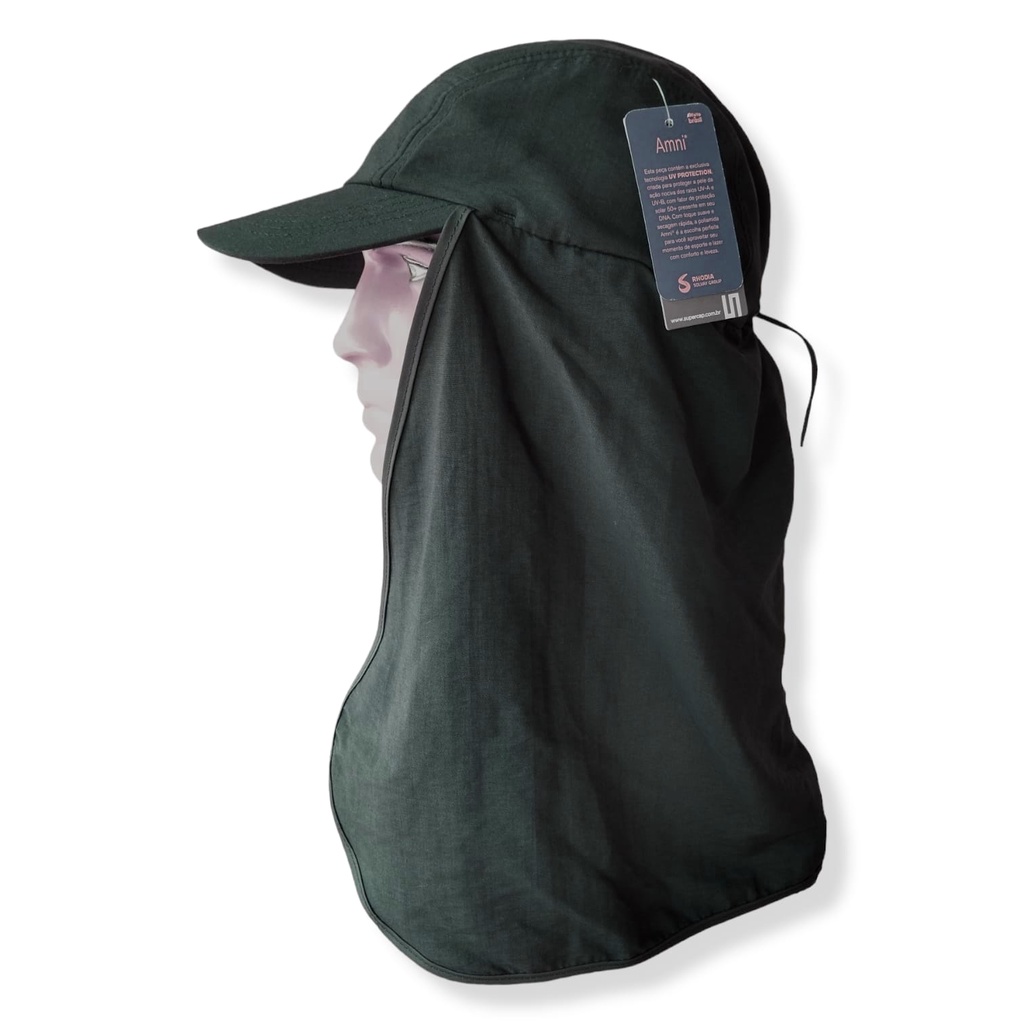 Boné Para Pesca Caça Camping Tapa Nuca Proteção Uv-a E Uv-b