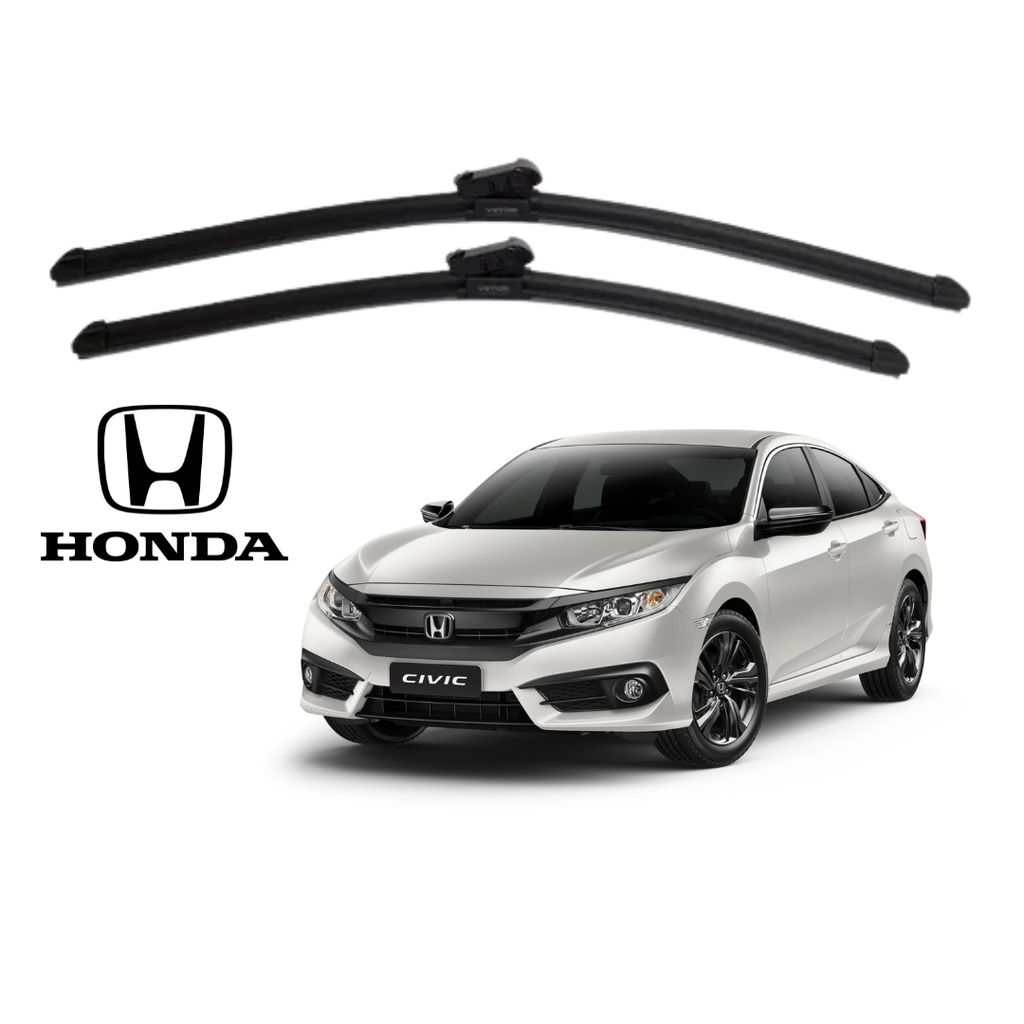 Par Palheta Limpador Parabrisa Dianteiro Honda Civic 2018 2019 2020 2021 em Oferta na Shopee