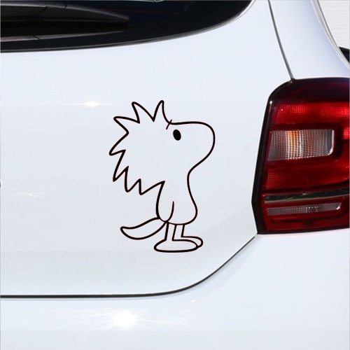 Adesivo Passarinho Woodstock - Carro Moto Notebook Parede