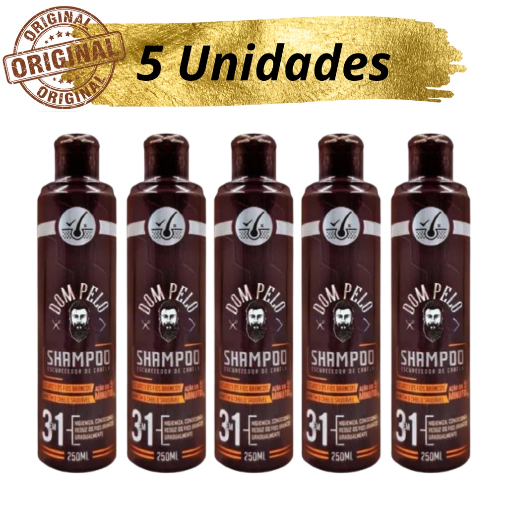 Shampoo Escurecedor Cabelo Branco E Barba Dom Pelo Ml Original Kit Com Unidades Shopee Brasil