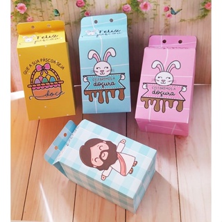 10 Caixas Milk Lembrança Páscoa em Oferta na Shopee