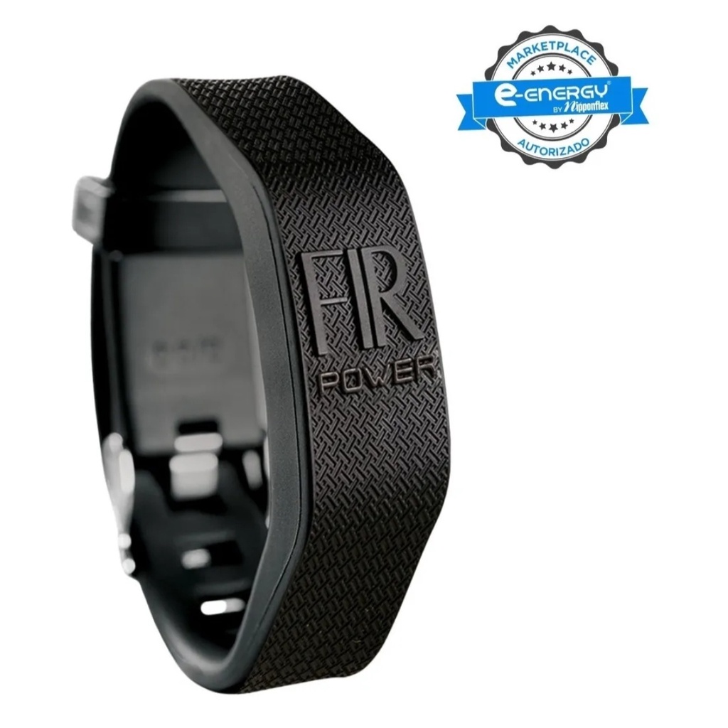 Bracelete Pulseira Double FIR POWER Preto E-energy Nipponflex