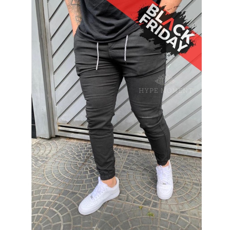 Kit 2 Calças Masculina Jeans Jogger Sarja Punho Lycra em Promoção na  Americanas