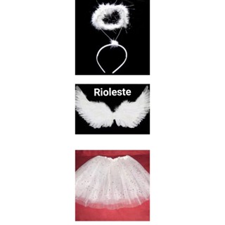 Kit Asa 60x35cm+1Tiara+Saia Para Carnaval E Halloween