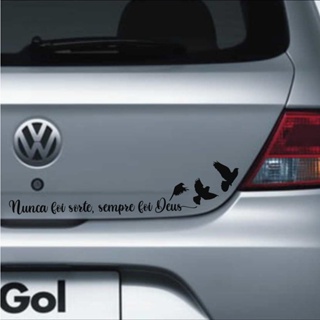 Adesivo de carro ''Nunca foi sorte, sempre foi Deus'' em Oferta na Shopee