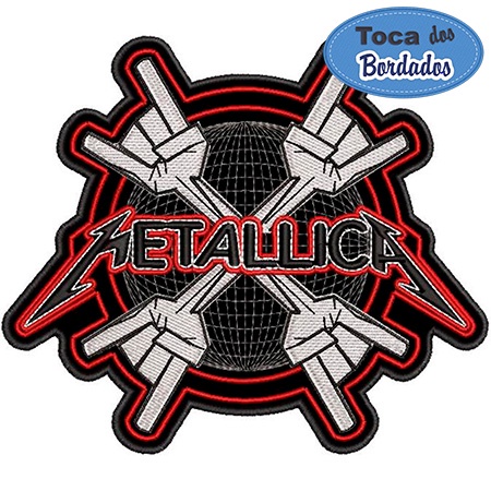 Patch Bordado Metalica - Live to Rock