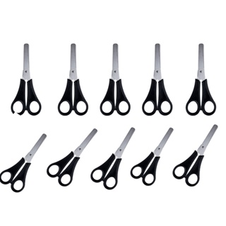 Tesoura Escolar Sem Ponta Black Inox 130Mm Cabo Preto   Leoeleo em Oferta na Shopee