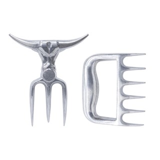Kit GarfoTridente + Garra De Urso Alumínio Churrasco