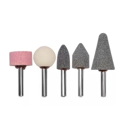 Kit Jogo 5 Peças Ponta Montada Para Furadeira 1/4pol 6mm Para Retificar Desbastar Entalhar