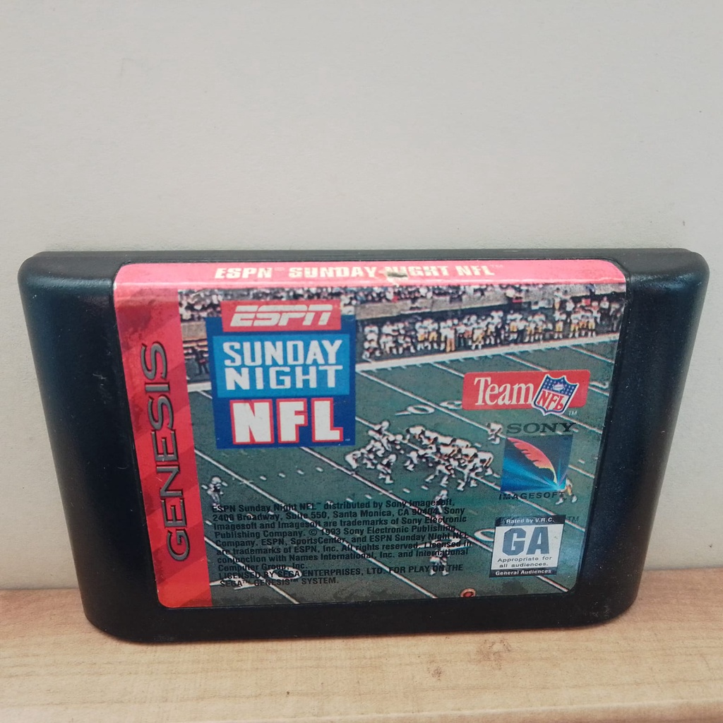 Jogo ESPN Sunday Night NFL Sega Mega Drive Genesis Original