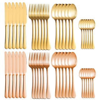Kit 24 Utensílio De Cozinha Jogo De Talheres Premium Peças Aço Inox Mesa De Jantar