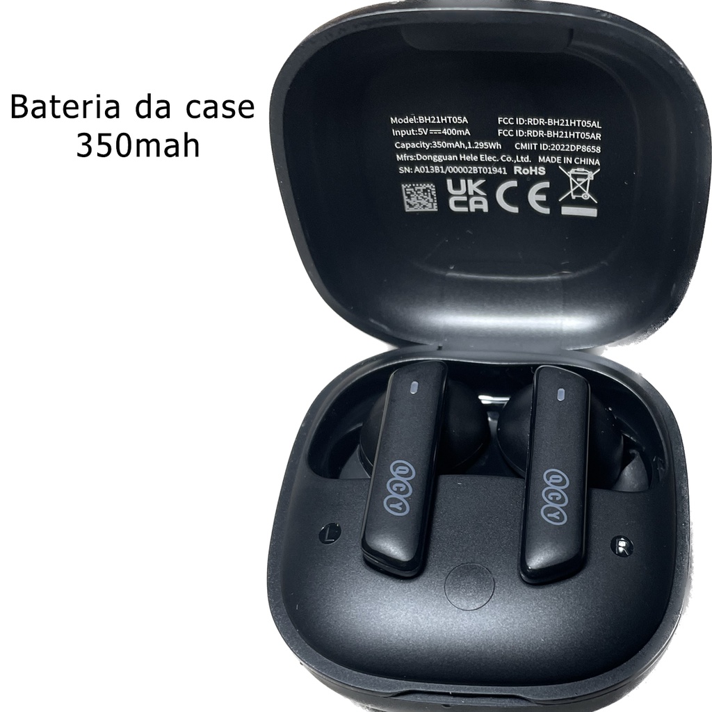 Fone de ouvido Qcy Ht05 Melobuds Bluetooth 5.2 Com Cancelamento de ruído ativo IPX5