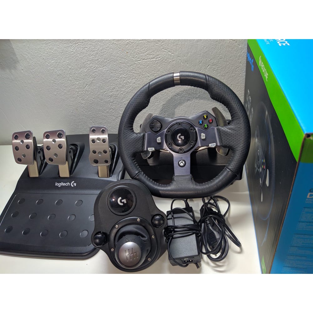 Volante de corrida Logitech G920 Driving Force C/ C/ Câmbio Pedal XONE/SERIES/PC Simulador Completo + Garantia
