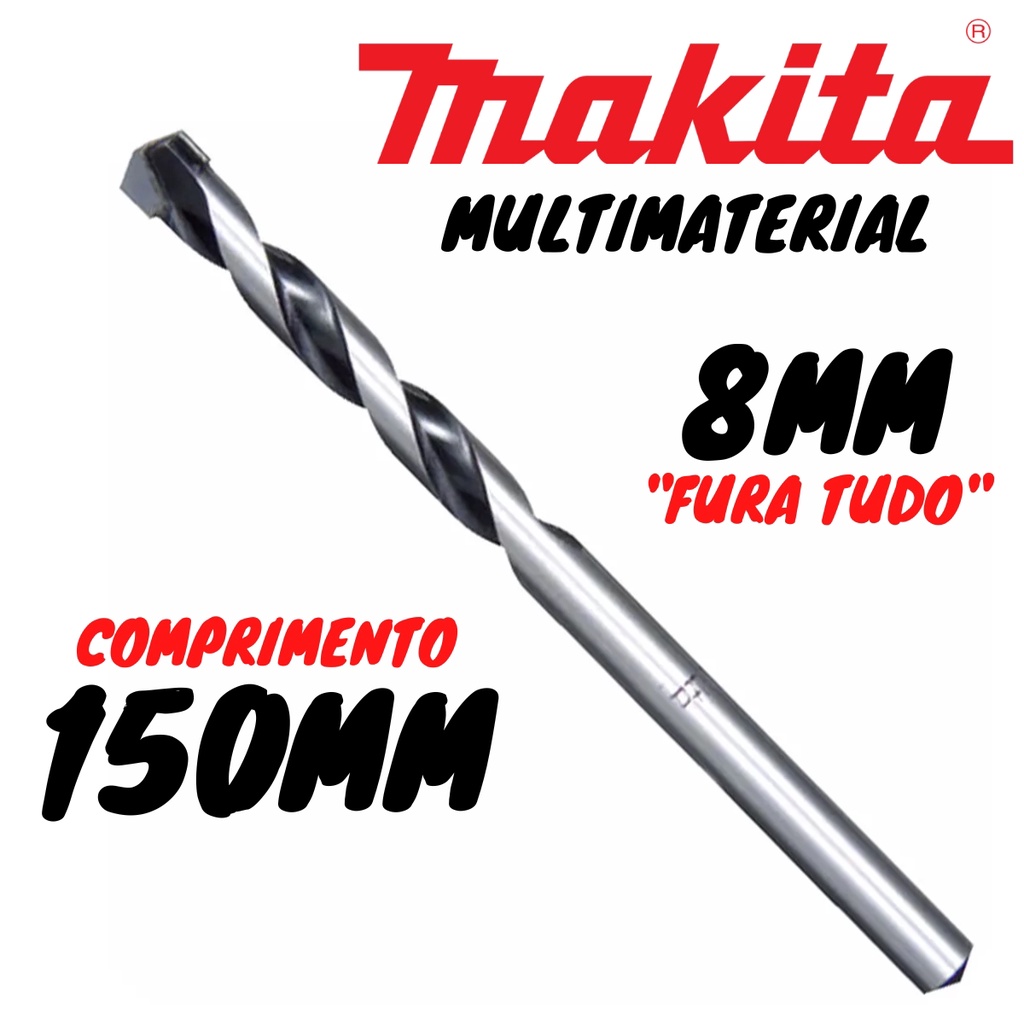 Broca Widea Multi Material 8mm x 150mm B-30368 - Makita