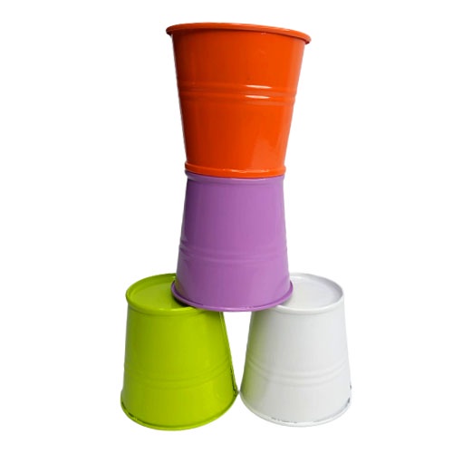 Baldinho Mini Metal Vaso Decorativo Arranjo - 90331A