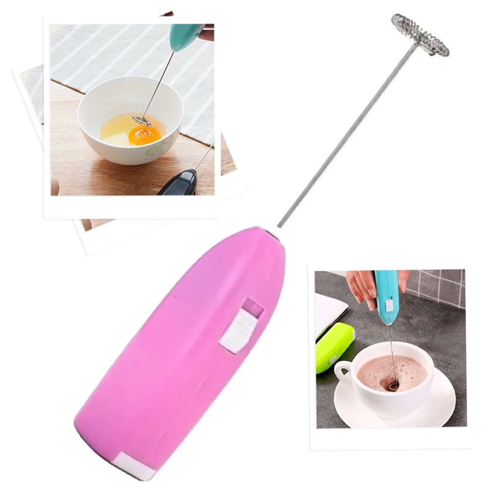 Mixer Elétrico Mini Misturador Batedor Para Claras de Ovos Leite Café Cores Sortidas
