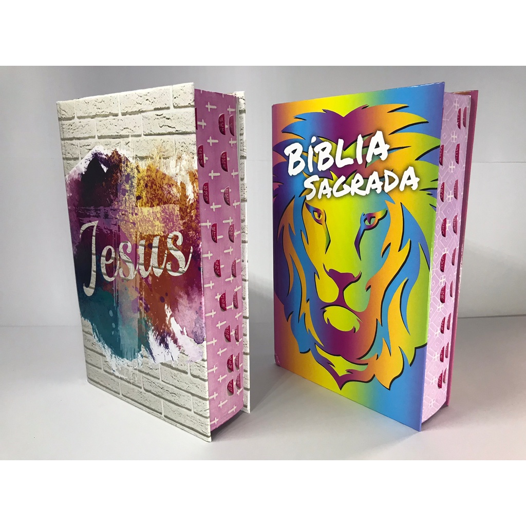 Kit 2 Bíblias  Sagrada Tamanho Grande Capa Dura Com Harpa Palavras de Jesus em Vermelho (Kit 1)