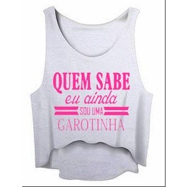 Cropped academia quem sabe ainda sou uma garotinha