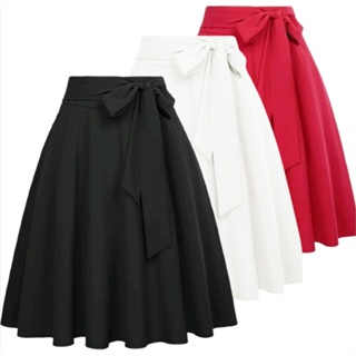 Saia Midi Godê Envelope Preta Evangélica Com Laço Moda Feminina Evangélica em Oferta na Shopee