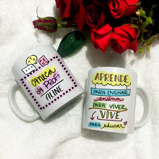 Caneca Presente dia dos Professores Personalizada com nome