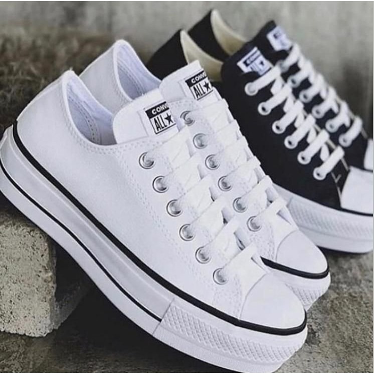 Tênis tradicional all star Converse Chuck Taylor Preto Couro em Promoção na  Americanas