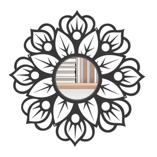 Espelho Mandala Floresta Decorativo em MDF 3mm - 30x30cm decoracao hall sala quarto