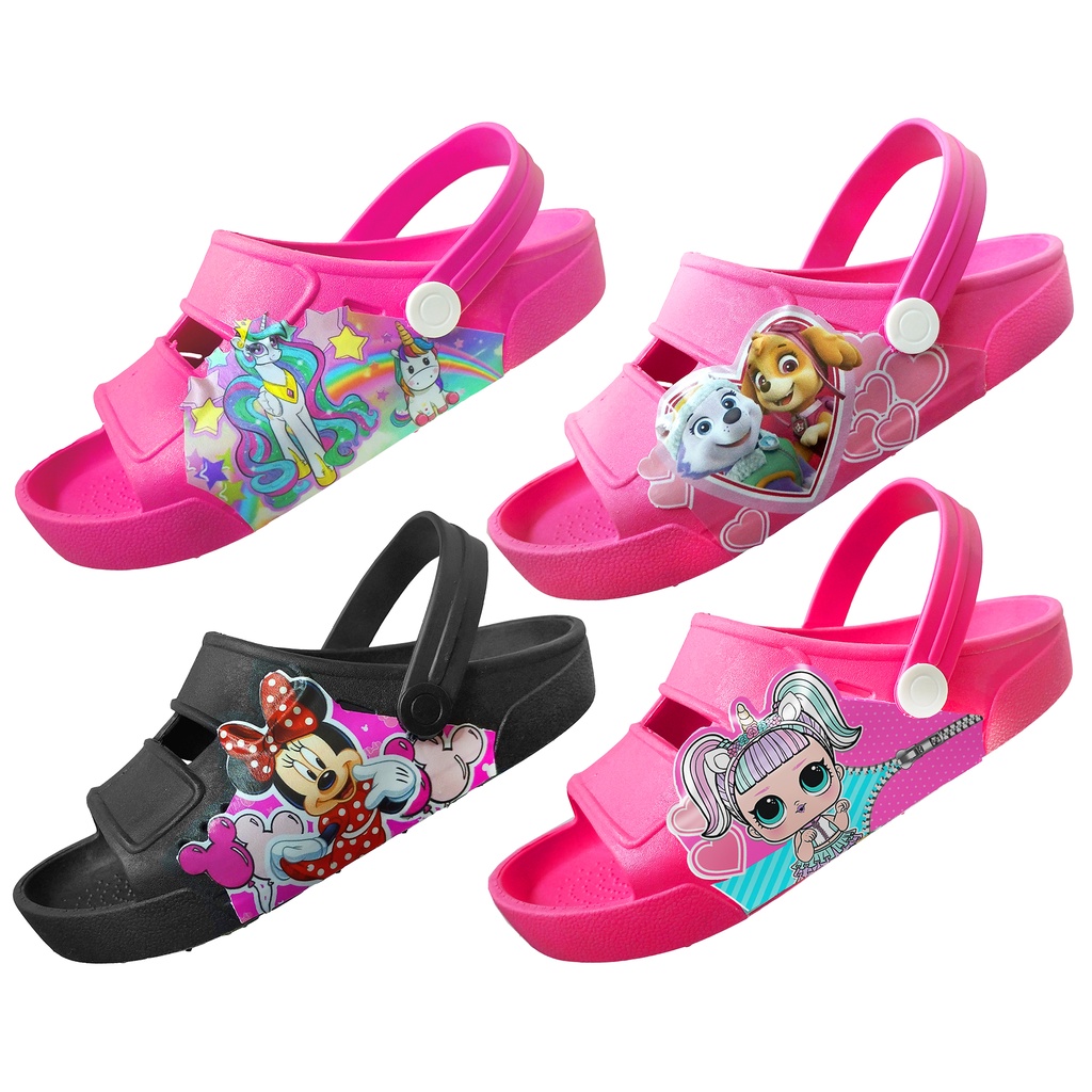 Sandália Zi Babuche Infantil Feminino Menina Cachorrinho Unicórnio Personagens