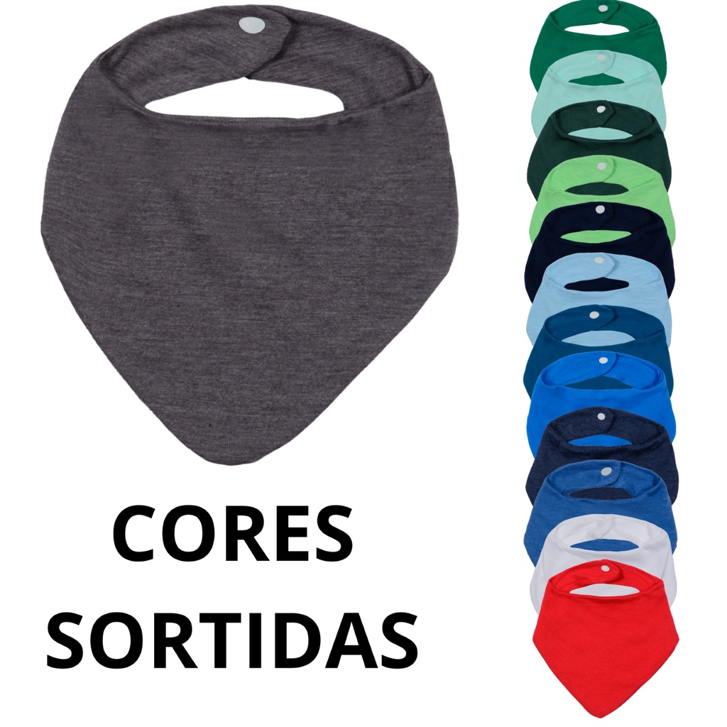 KIT COM 12 UNIDADES DE BABADORES INFANTIL 0 Á 2 ANOS - MENINA E MENINO