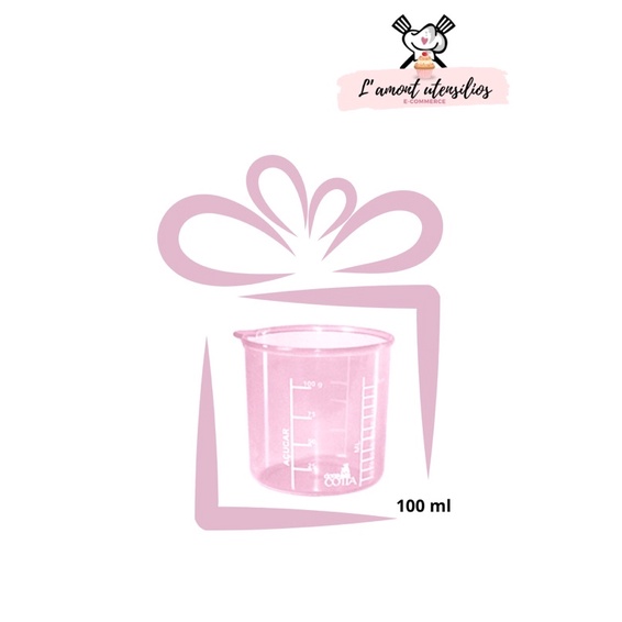 Copo Graduado Medidor 100 ml Rosa - Injetemp