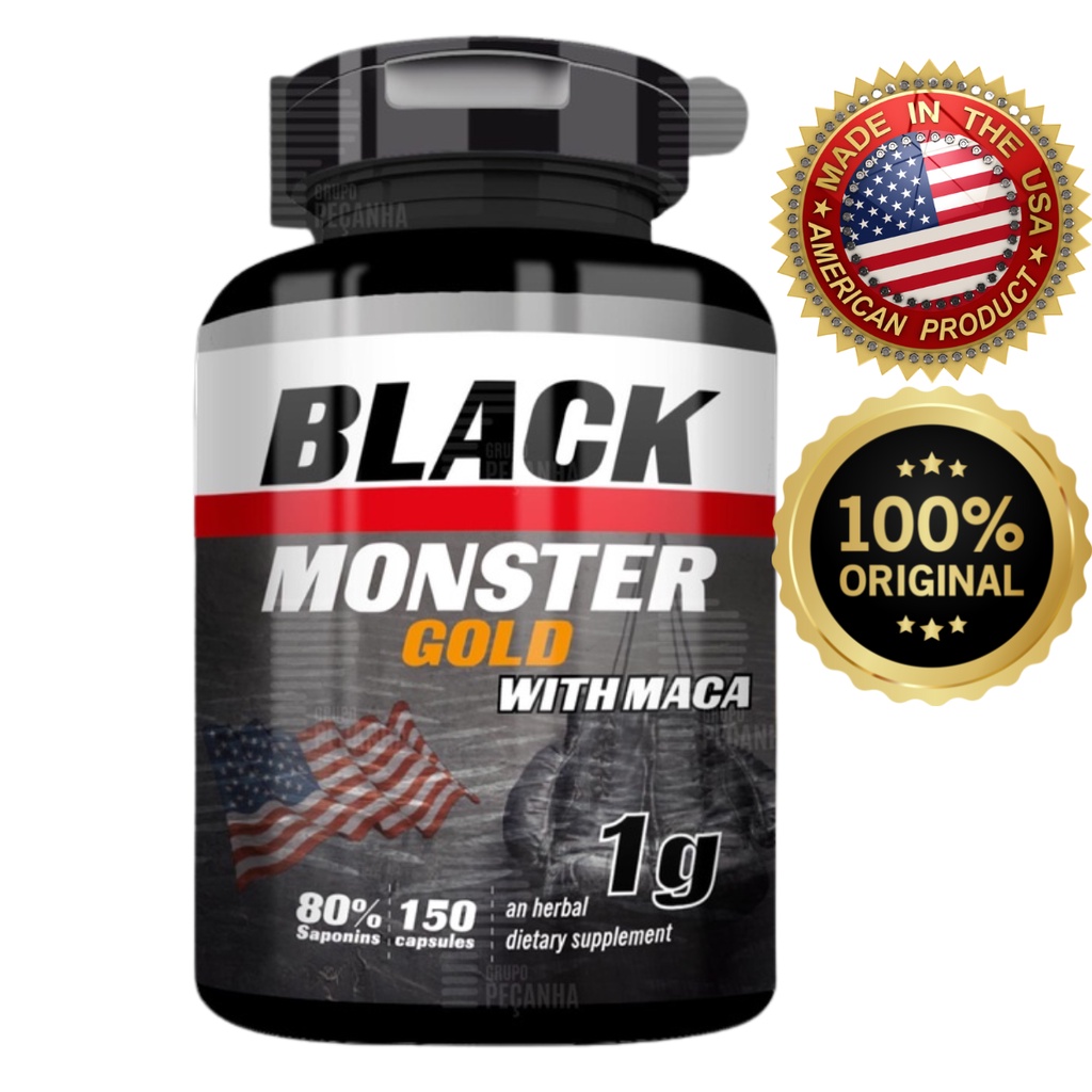 Black Monster Gold 1g 150 Capsulas Importado Alta Performance