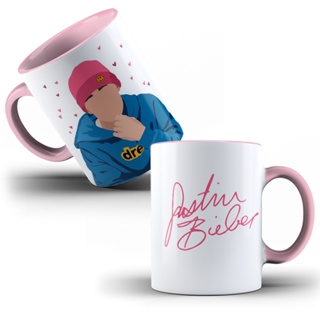 Caneca de Porcelana Justin Bieber Autografo em Oferta na Shopee