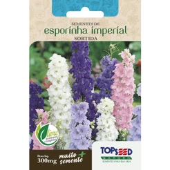 Sementes de Esporinha Imperial Sortida Topseed Garden Flor Ornamental para Jardim Vaso e Arranjos