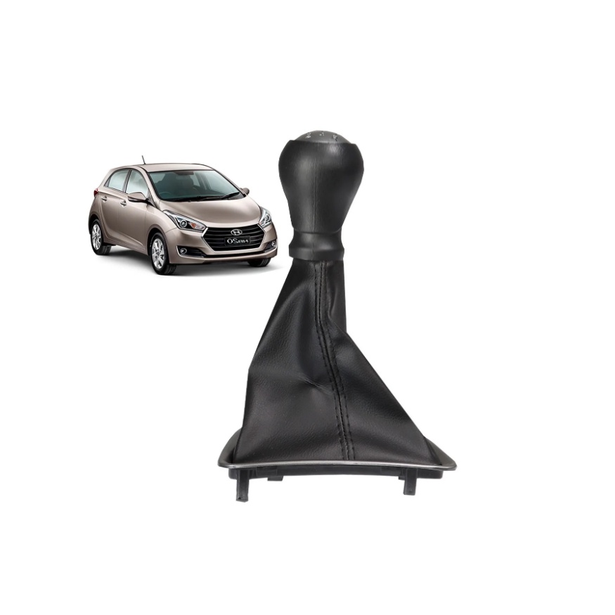 Kit Manopla + Coifa C/Bucha 1.0 Hyundai Hb20 Ano 2012 Até 2019 - 5 Marchas