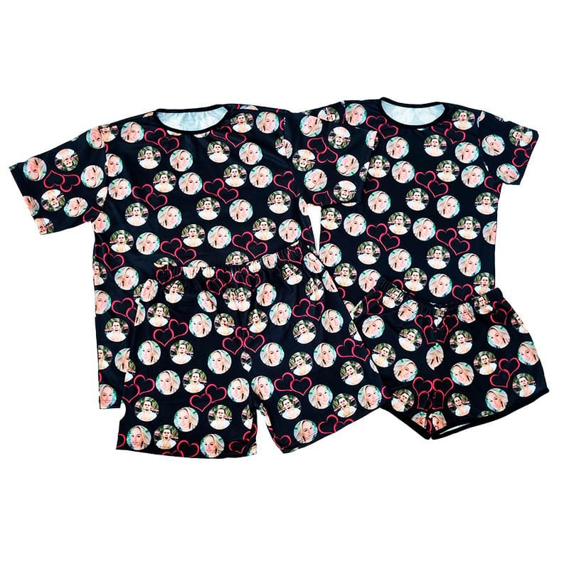 Kit Pijama Casal Com Foto Personalizado