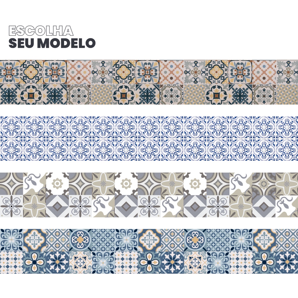Faixa Adesiva Decorativa Vinil 100 X 15 cm Decoração Papel de Parede Cozinha
