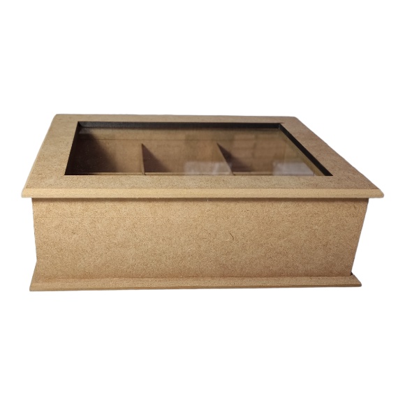 Caixa P/especiarias Gin Tônica C/ 6 Divisórias Estojo Mdf