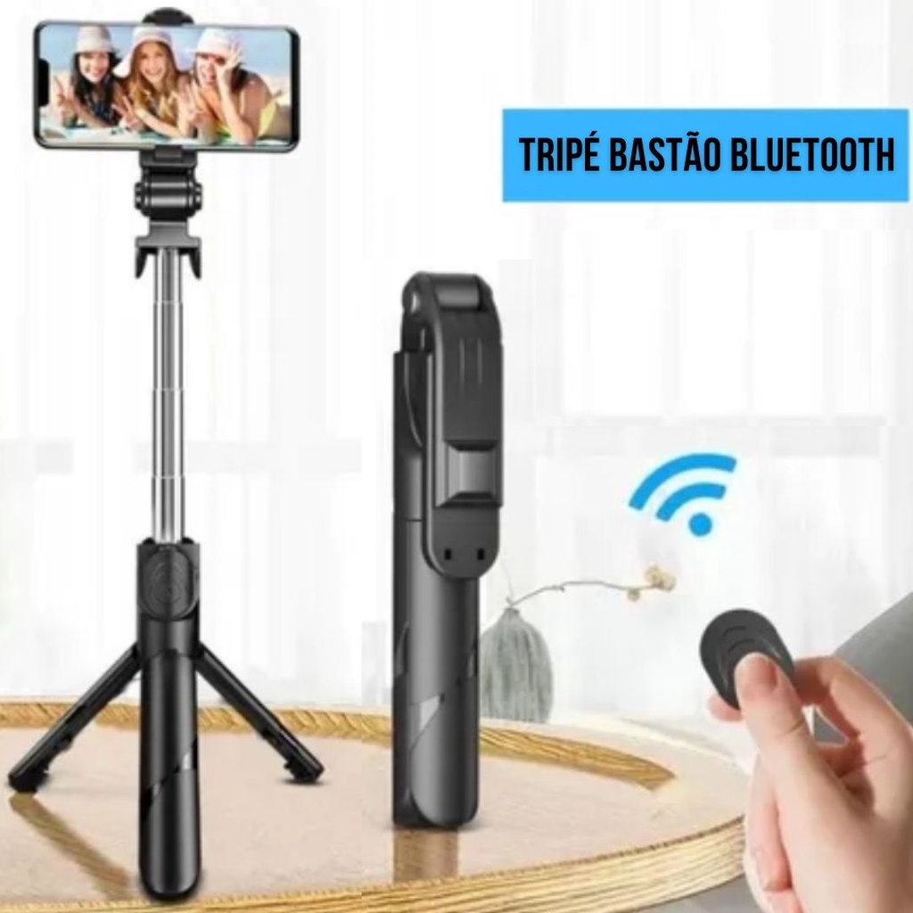 Bastão 3 Em 1 Tripé Estabilizador Para Celular Vídeo Gravação Com Controle Bluetooth