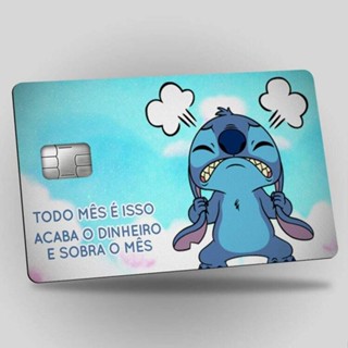 Adesivo Para Cartão Stitch Sobra Mês Falta Dinheiro