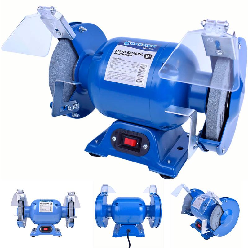 Moto Esmeril 6 Pol 1/2 Hp 350w 3400 Rpm Bremen em Oferta na Shopee