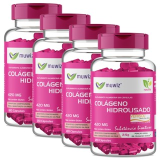 4x Colágeno Verisol 120 Cápsulas Muwiz