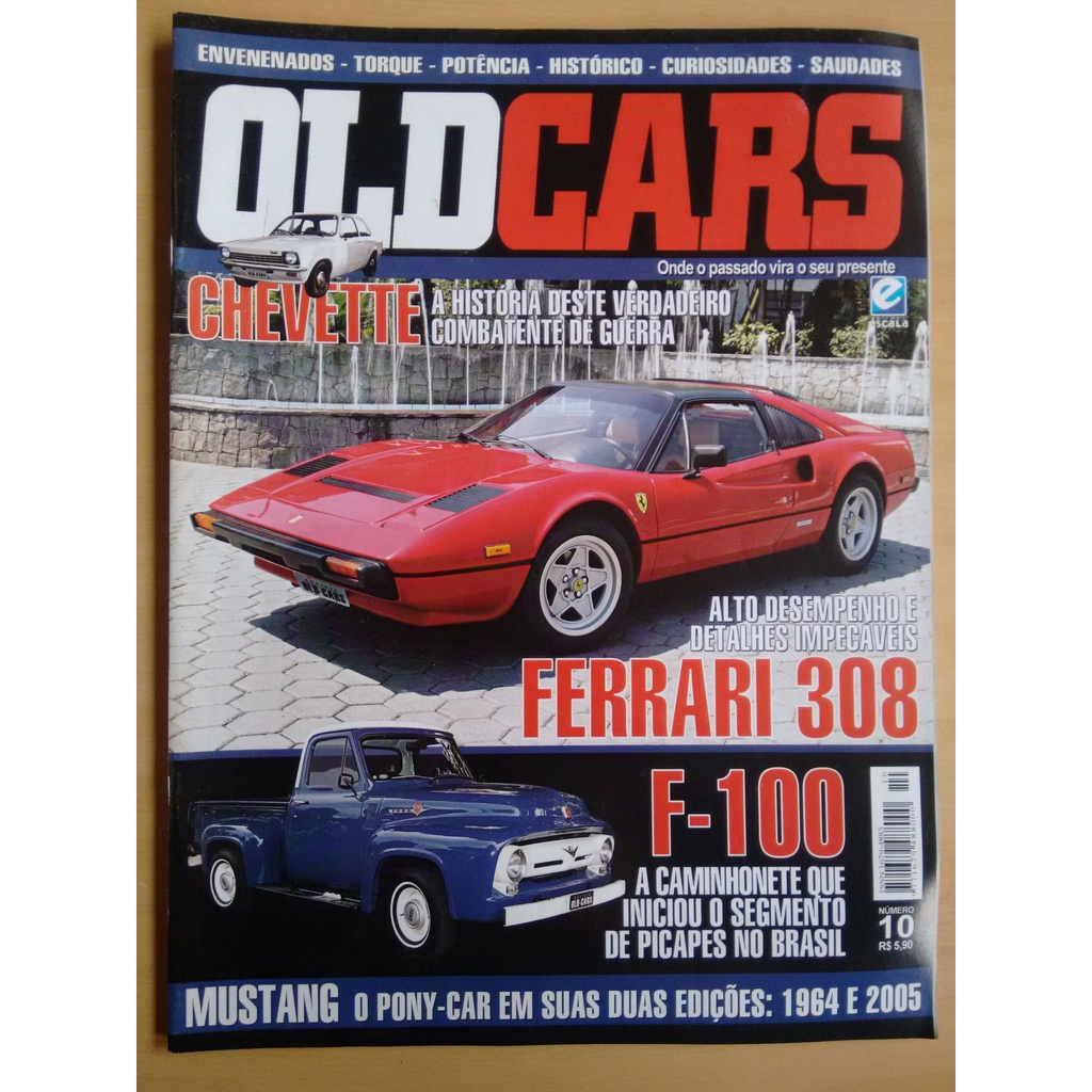 Revista Old Cars 10 Ferrari 308 F-100 Picape Chevette 572w