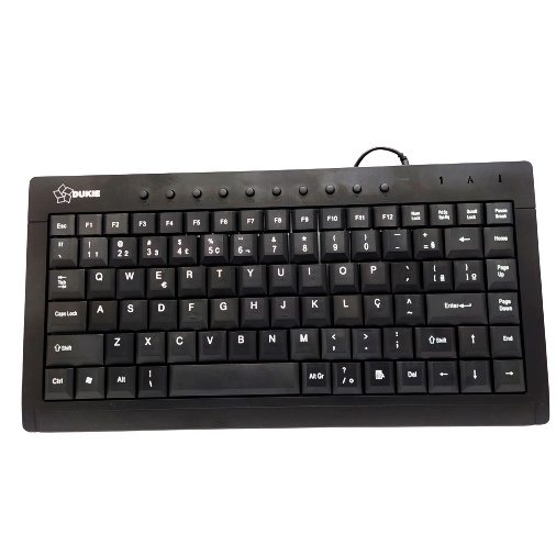 0 Mini Teclado Multimídia Pequeno Usb Com Fio DK-818 sem teclado numerico